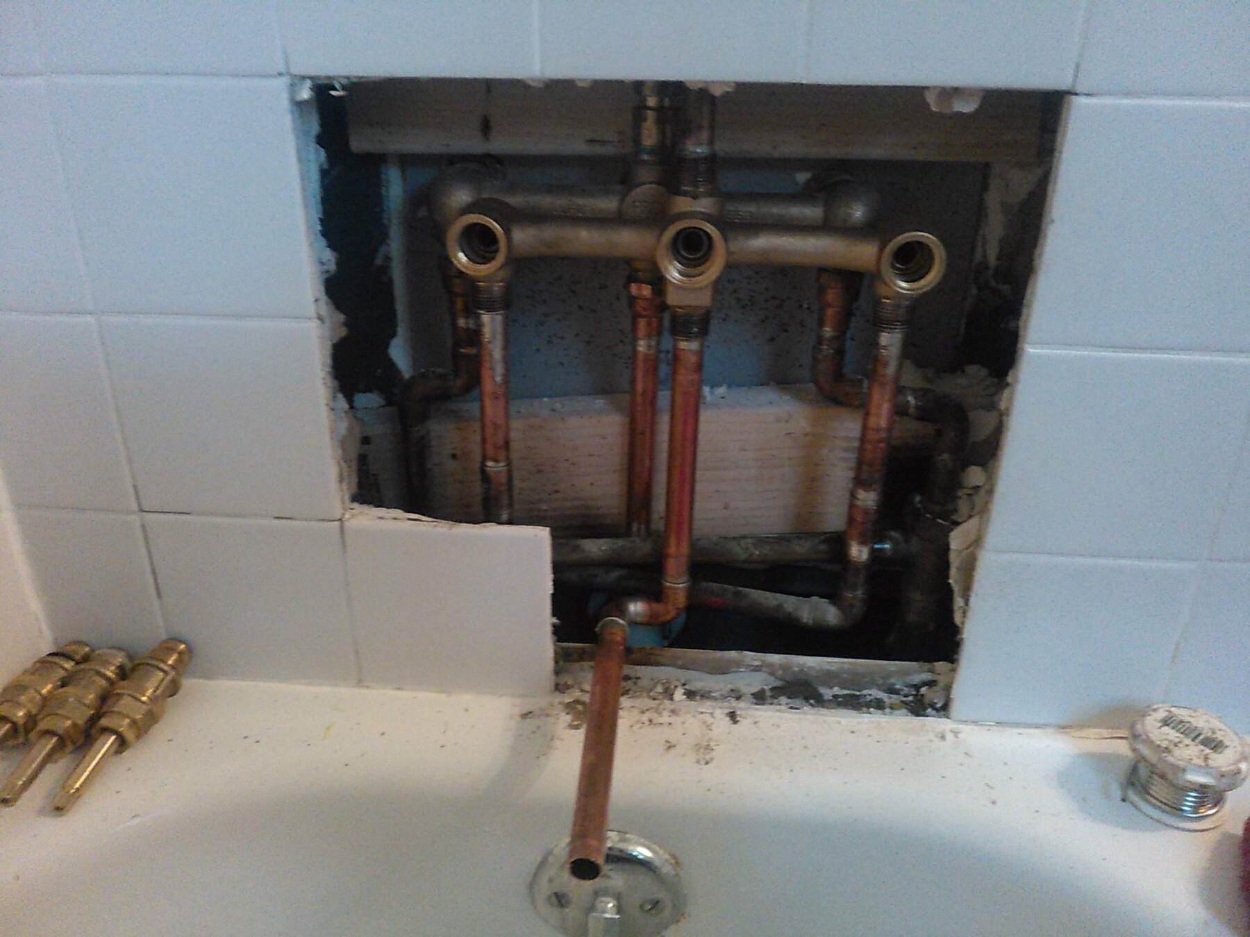 Bath and kitchen plumbing rough-in
