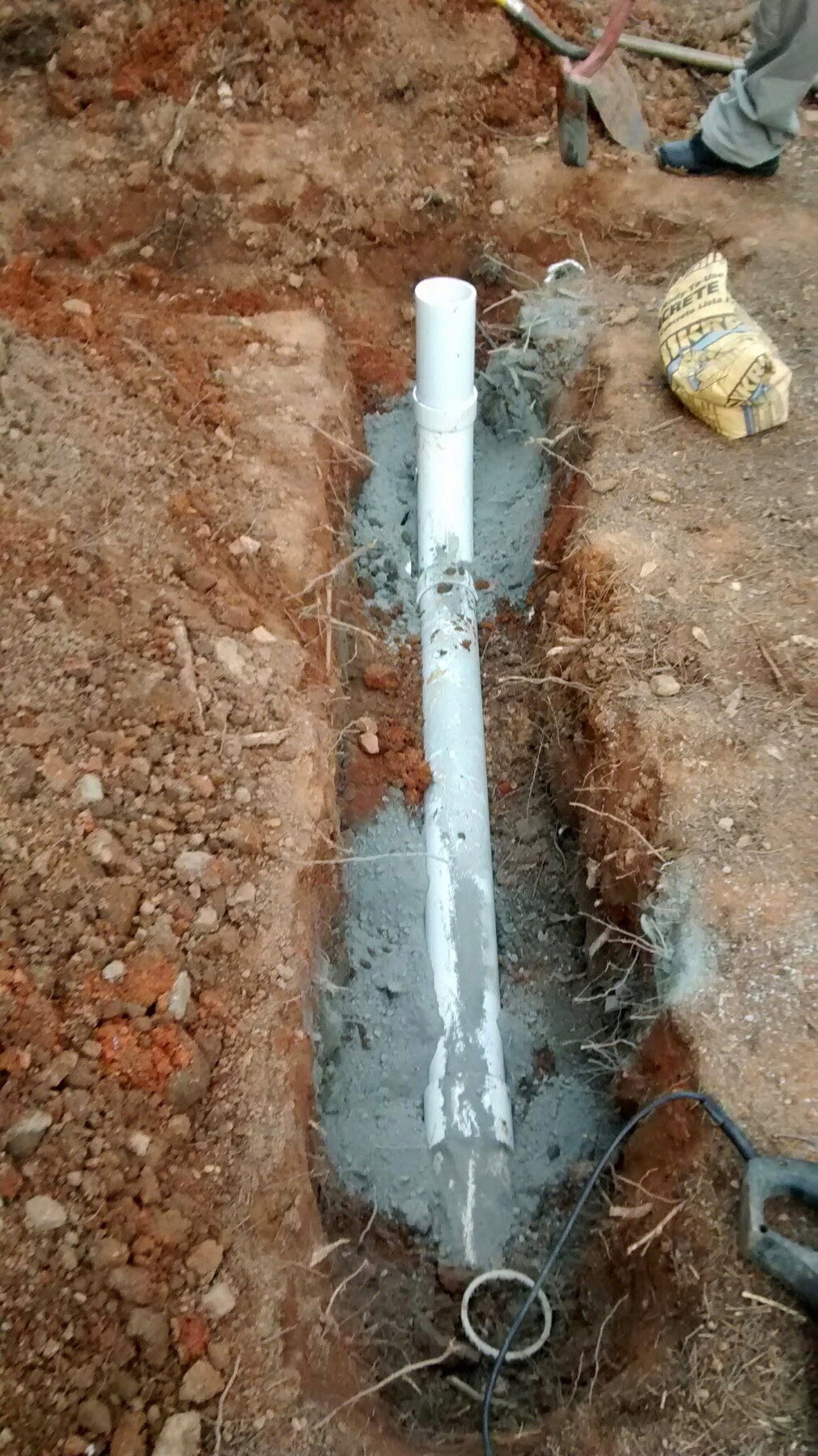 Sewer cleanout install