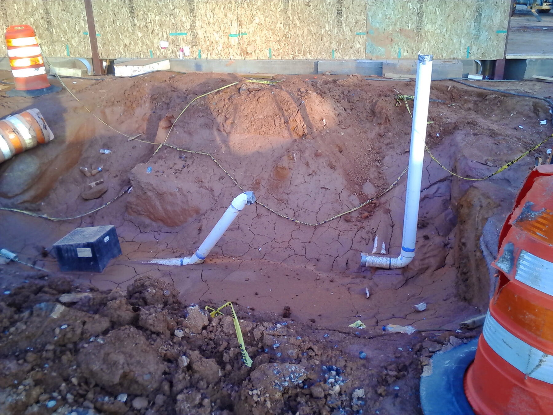Sewer main excavation and replacement