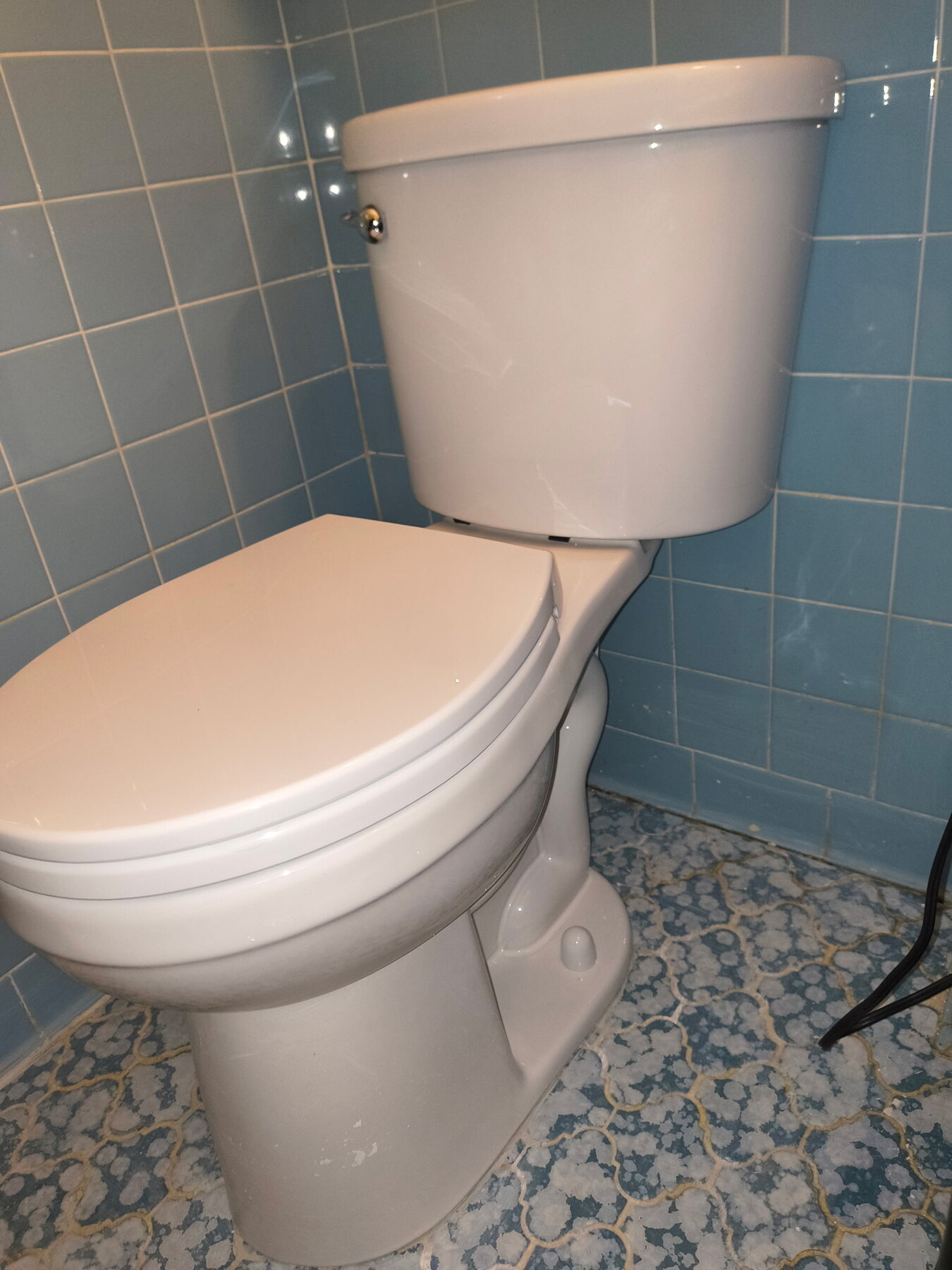 New toilet installation