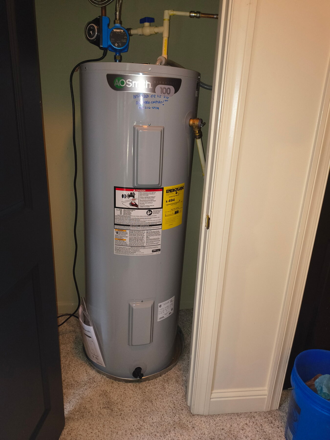 Water heater installed by Dynamike Empire